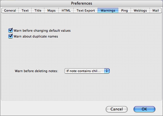 warn before deleting notes