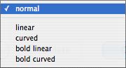 Create Link/Browse Links: Style pop-up menu Create Link/Browse Links: Style pop-up menu