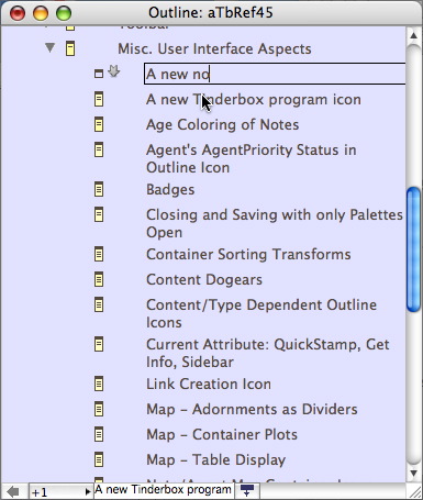 In-place title editing In-place title editing