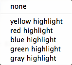 Highlight sub-menu Highlight sub-menu