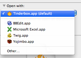 Tinderbox files do not have a Tinderbox icon Tinderbox files do not have a Tinderbox icon