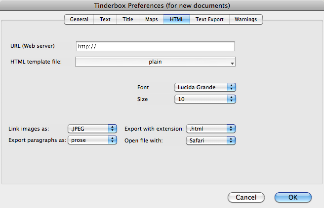 HTML template file HTML template file