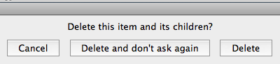 Delete Note Warning Delete Note Warning