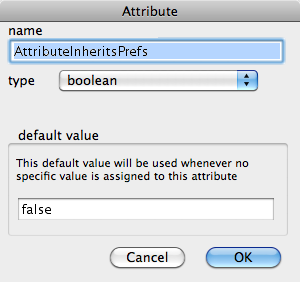 Edit Attribute dialog Edit Attribute dialog