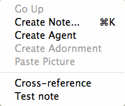 Major Views (no selection): pop-up menu Major Views (no selection): pop-up menu