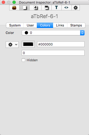 Colors tab Colors tab