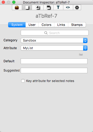 System tab System tab