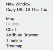 Tab pop-up menu