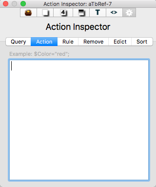 Action tab Action tab