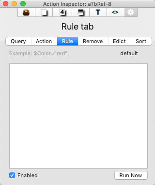 Rule tab