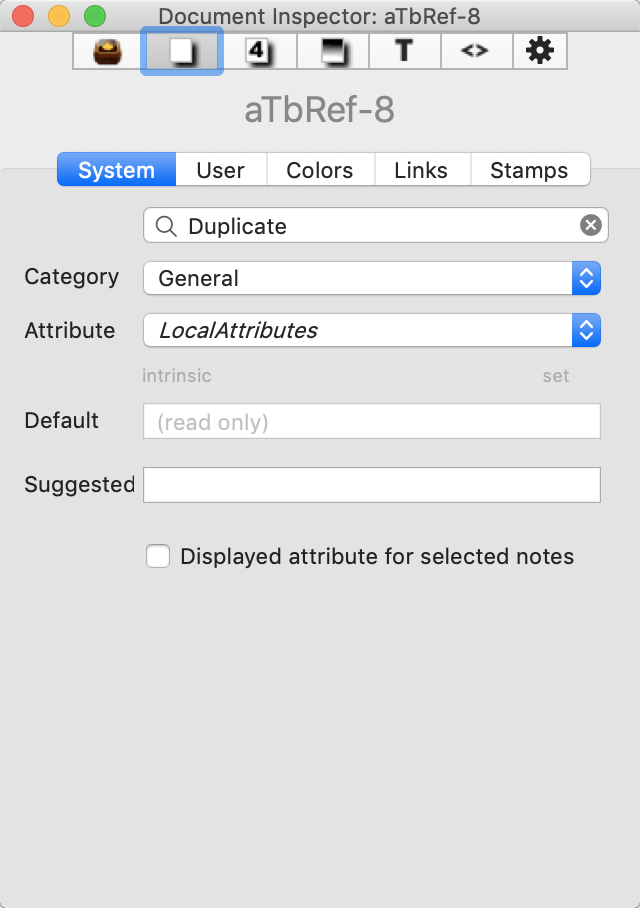 System tab System tab