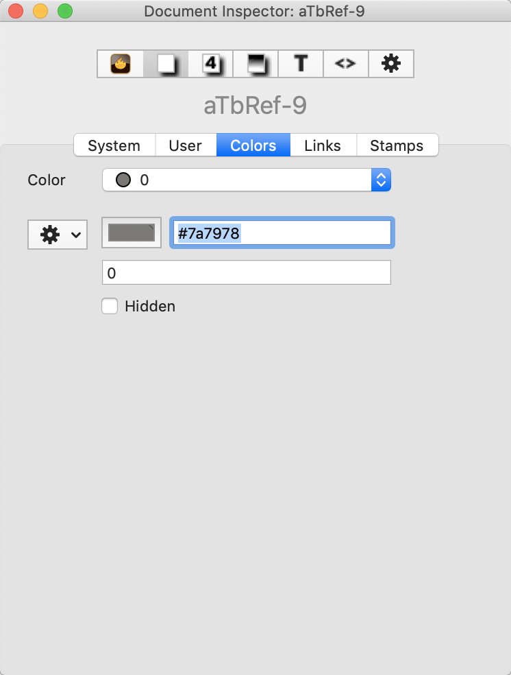 Colors tab Colors tab