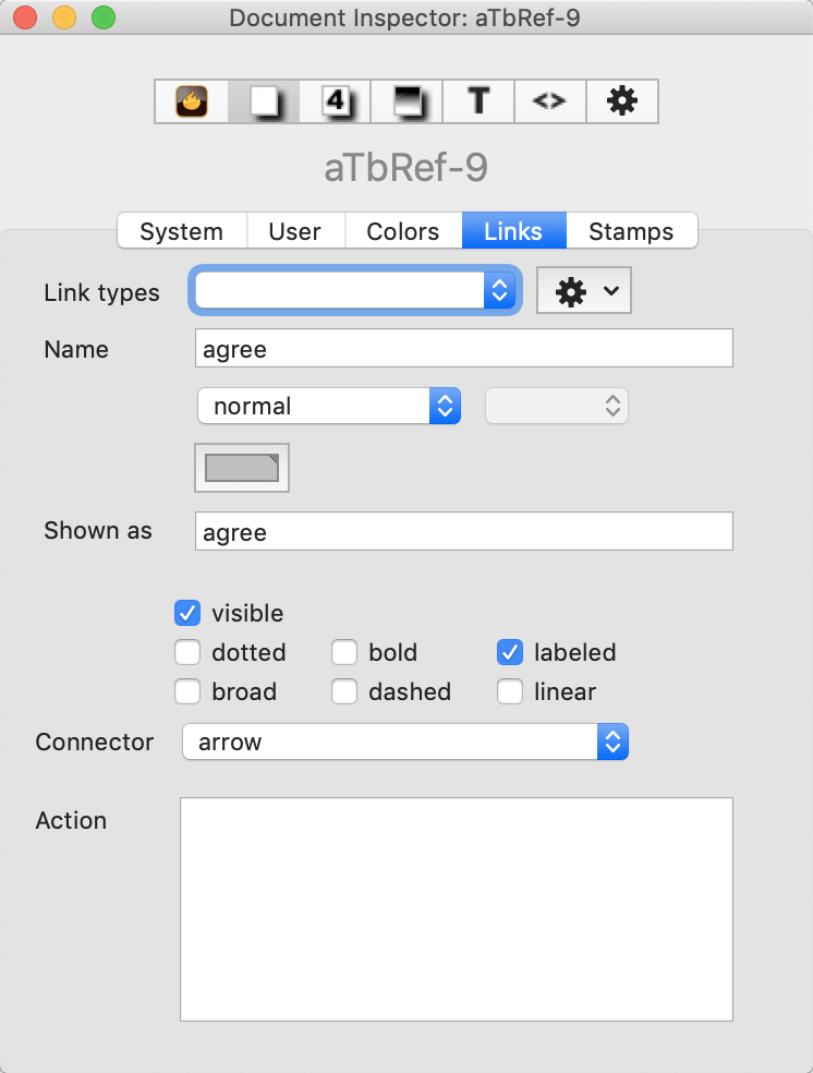 Links tab